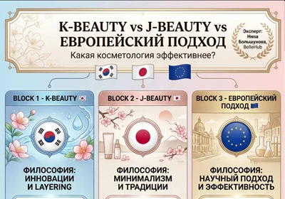 K-beauty vs J-beauty vs Европа 2026: Какой уход эффективнее?