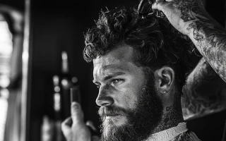 Королевское бритье (опасной бритвой под ноль)